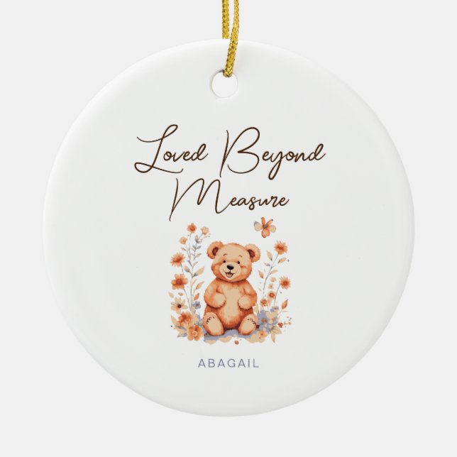  Loved Beyond Measure Latte Mug Ceramic Tree Decoration (Front)