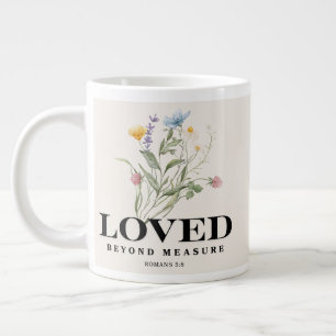 Loved Beyond Measure – Romans 5:8 Christian Bible Large Coffee Mug