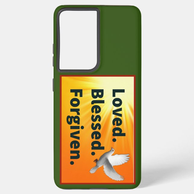 Loved.Blessed.Forgiven. Custom Samsung Case (Back)