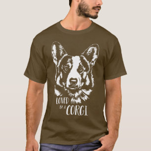 Loved By A Corgi Dog Mum Welsh Corgi Dog Saying109 T-Shirt