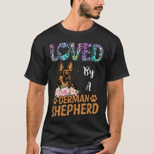 Loved by a German Shepherd Dog Saying T-Shirt