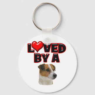 Loved by a Jack Russell Key Ring