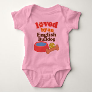 Loved By An English bulldog (Dog Breed) Baby Bodysuit