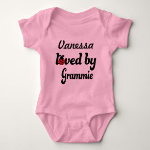 Loved By Grammie Personalised Baby Gift Baby Bodysuit