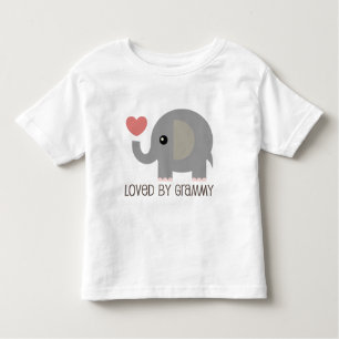 Loved By Grammy Heart Elephant Toddler T-Shirt