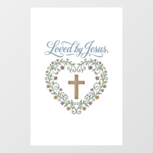 Loved by Jesus Floral Cross Christian T-Shirt Desi