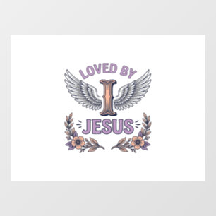 Loved By Jesus Vintage Christian Floral T-Shirt De