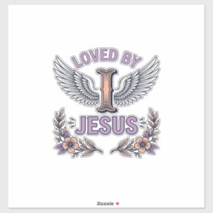 Loved By Jesus Vintage Christian Floral T-Shirt De