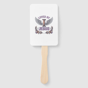 Loved By Jesus Vintage Christian Floral T-Shirt De Hand Fan