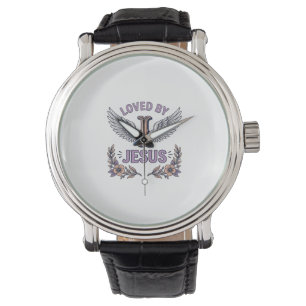 Loved By Jesus Vintage Christian Floral T-Shirt De Watch