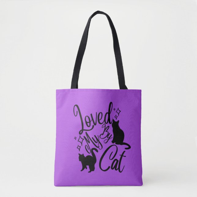 Loved By My Cat Tote Bag (Front)