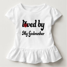Loved By My Godmother ladybug toddler girls tee