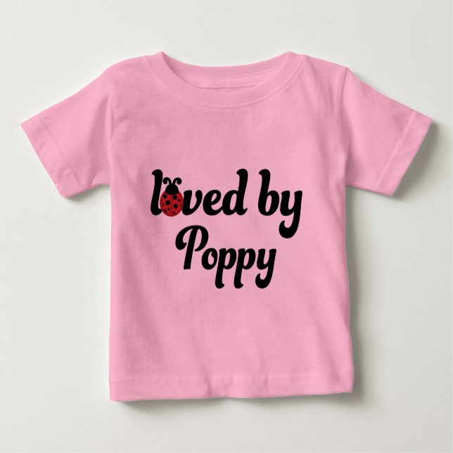 Loved By Poppy Gift Baby T-Shirt (Front)