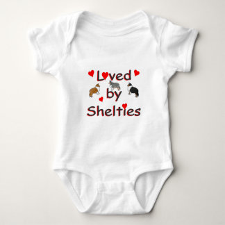 Loved by shelties baby bodysuit