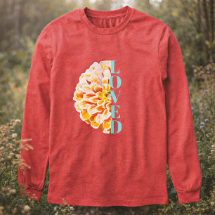 Loved Christian Zinnia Flower Tri-Blend Shirt