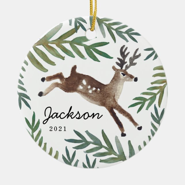 Loved Dearly Photo Keepsake Ceramic Tree Decoration (Front)