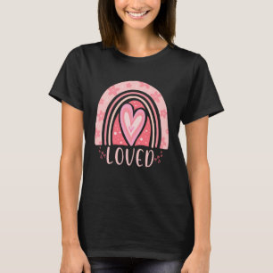 Loved for Women and Girls Love Boho Rainbow T-Shirt