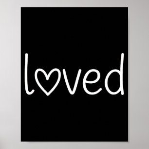Loved Heart Minimalist Valentines Day Poster