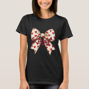 Loved John 316 Heart Coquette Bow Funny Christmas T-Shirt