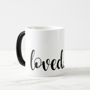 Loved. Modern Trendy Script Typography Type Magic Mug
