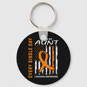 Loved One In Memory Of Aunt Leukemia Awareness Ame Key Ring