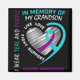 Loved One In Memory Of Grandson Suicide Awareness Magnet