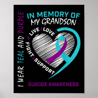 Loved One In Memory Of Grandson Suicide Awareness Poster
