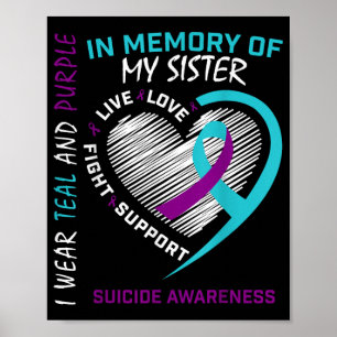 Loved One In Memory Of Sister Suicide Awareness Pr Poster