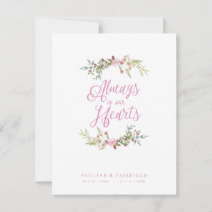 Loved One Service in Loving Memory Holiday Card