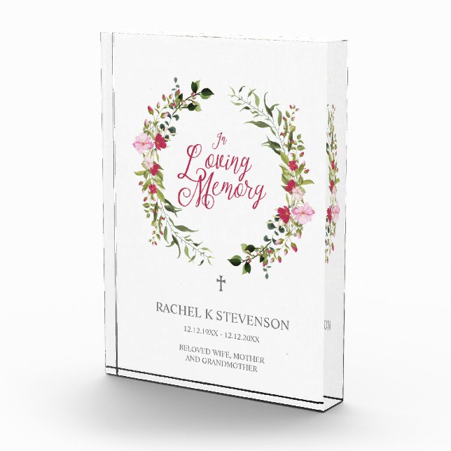 Loved Ones Commemorative Always in our Hearts Sign Photo Block (Right)