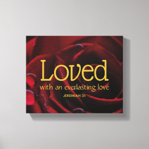 LOVED Valentine's Day Christian God's Love Canvas Print