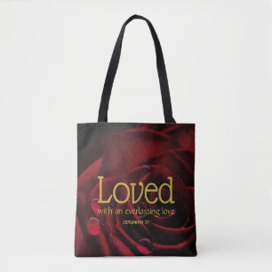 LOVED Valentine's Day Christian God's Love Tote Bag