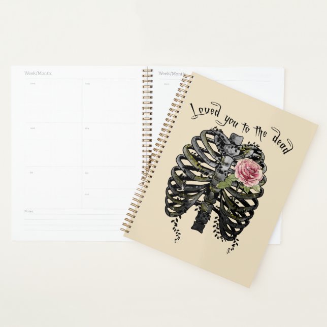 Loved You to the Dead | Floral Rib Cage Planner (Display)
