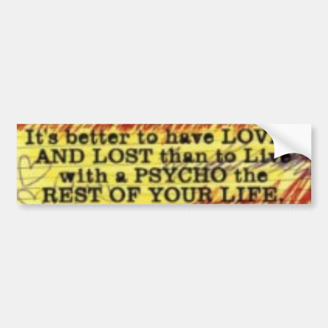lovedlost bumper sticker (Front)