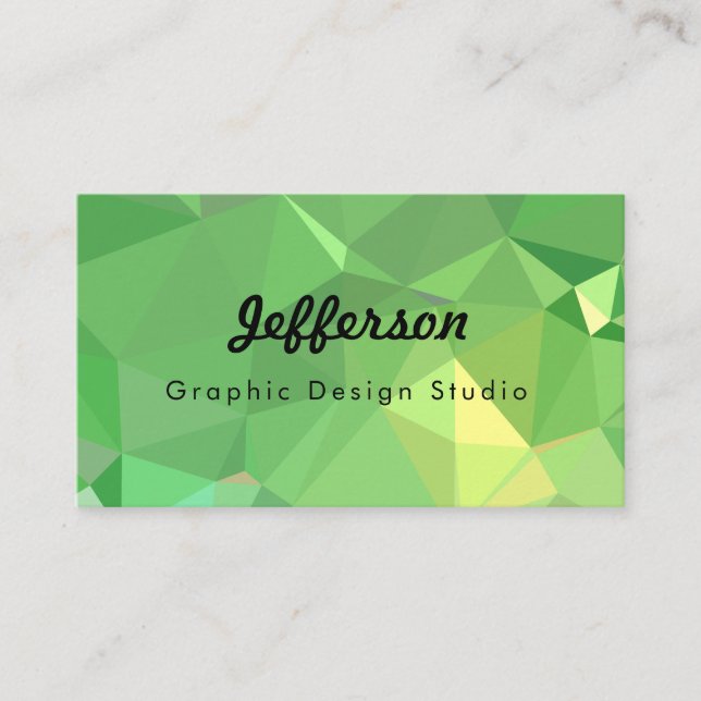 LoveGeo Abstract Geometric Design - Pickle Lemon Business Card (Front)