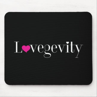 Lovegevity Logo Black Mouse Pad