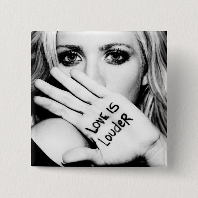 #loveislouder Brittany Snow photo button (Front)