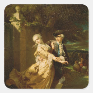 Lovelace Abducting Clarissa Harlowe, 1867 Square Sticker