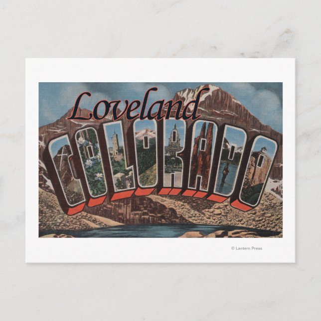 Loveland, Colorado - Large Letter Scenes Postcard (Front)