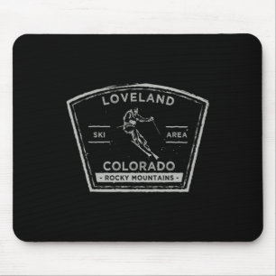 Loveland Colorado Snow Skiing Mouse Pad