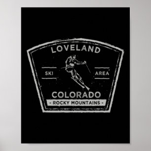 Loveland Colorado Snow Skiing Poster