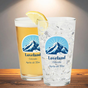 Loveland Colorado USA après-ski souvenir Glass