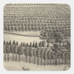 Loveless Farm, Nebraska Square Sticker