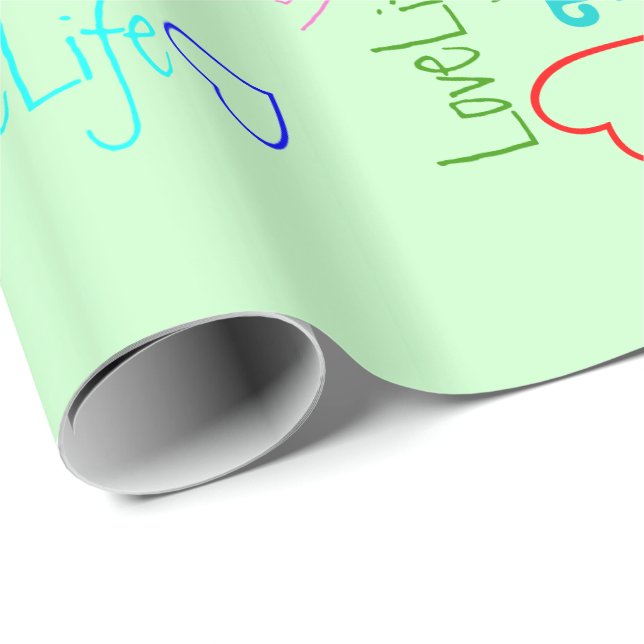 LoveLife multi colour Glossy Wrapping Paper (Roll Corner)