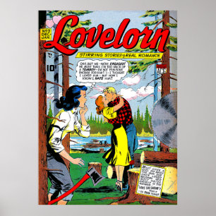 Lovelorn Betrayal Romance Vintage Comics Poster