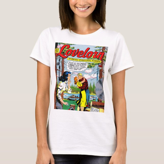 Lovelorn Betrayal Romance Vintage Comics T-Shirt (Front)