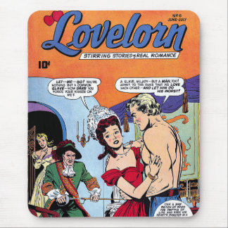 Lovelorn My Slave Romance Vintage Comics Mouse Pad