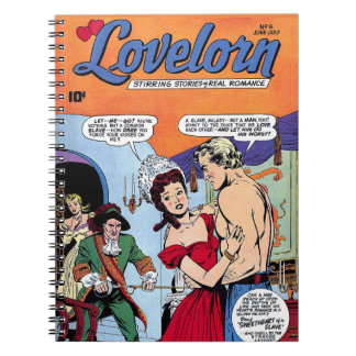 Lovelorn My Slave Romance Vintage Comics Notebook