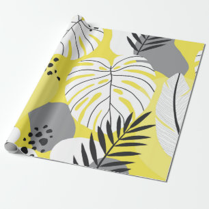 Lovely abstract seamless pattern with tropical pal wrapping paper
