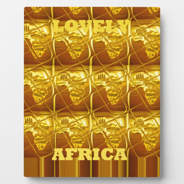 Lovely Africa Africa Maps designs Art colours.png Plaque (Front)